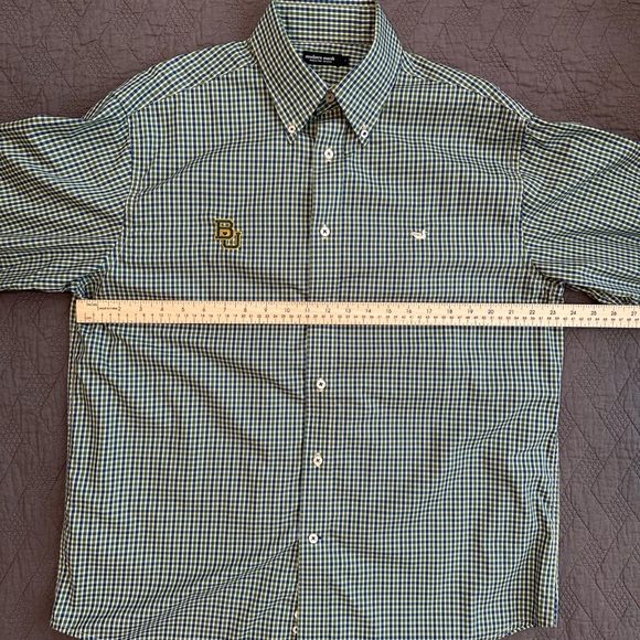 Southern Marsh Baylor University blue and green long sleeve button down - Picture 6 of 12